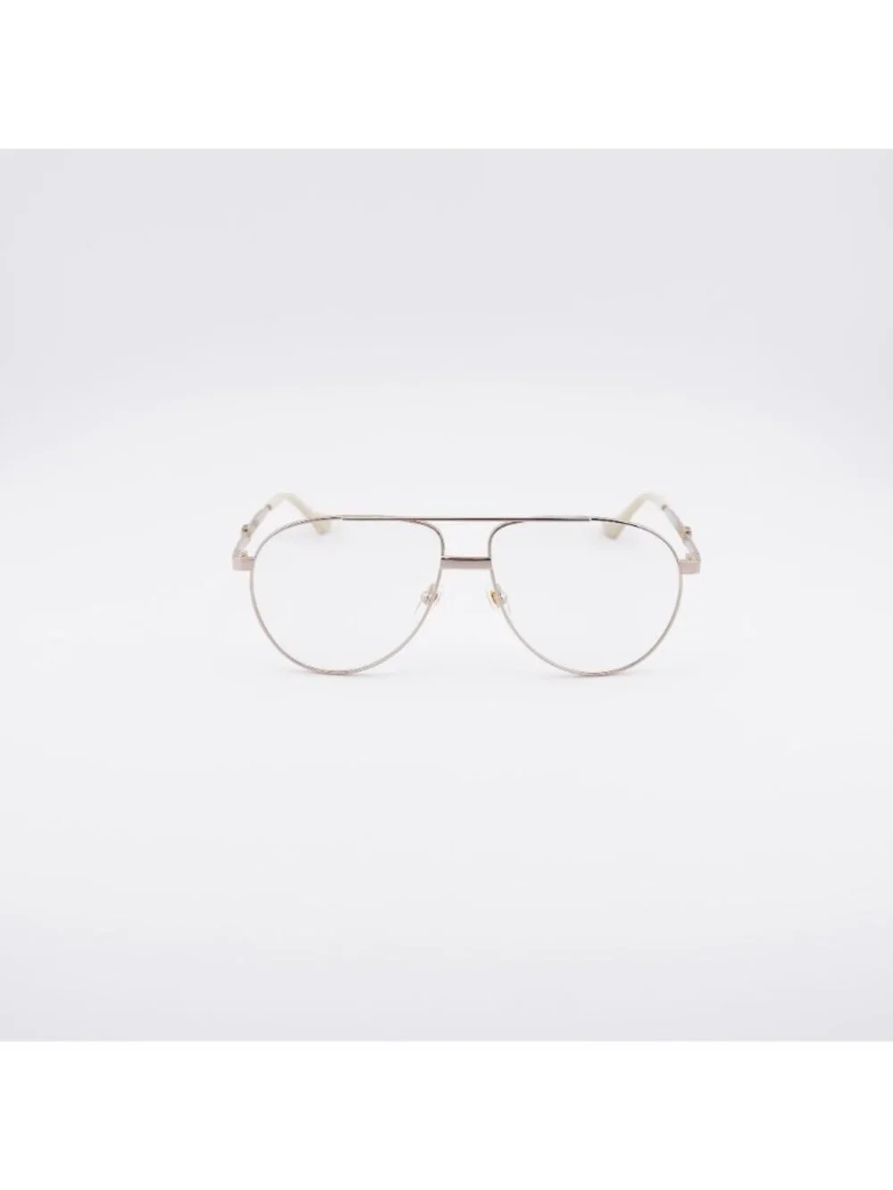 Gucci GG1440S 005 Sunglasses Gold Aviator Frame, Clear Lenses